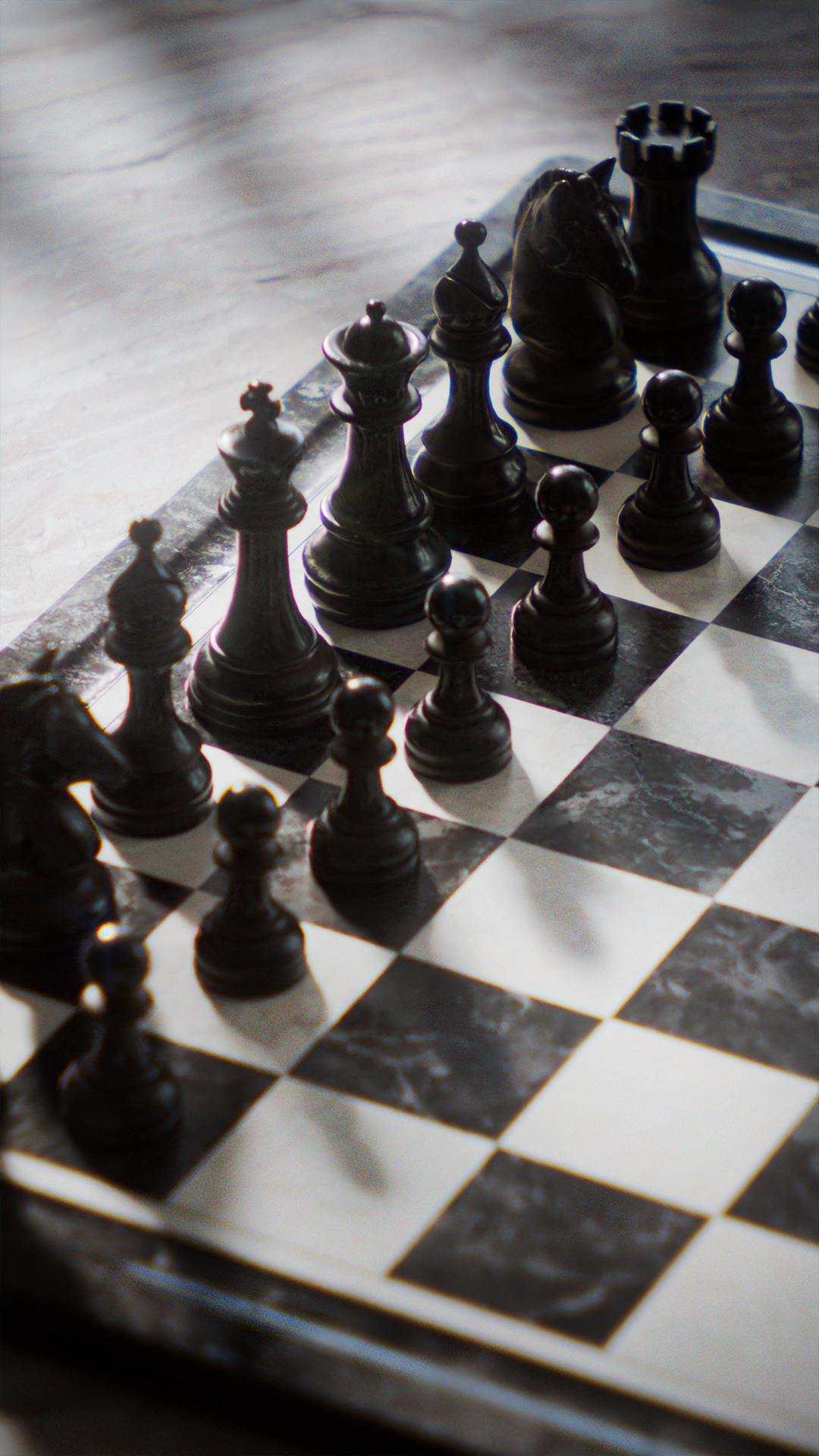 photorealism chess board